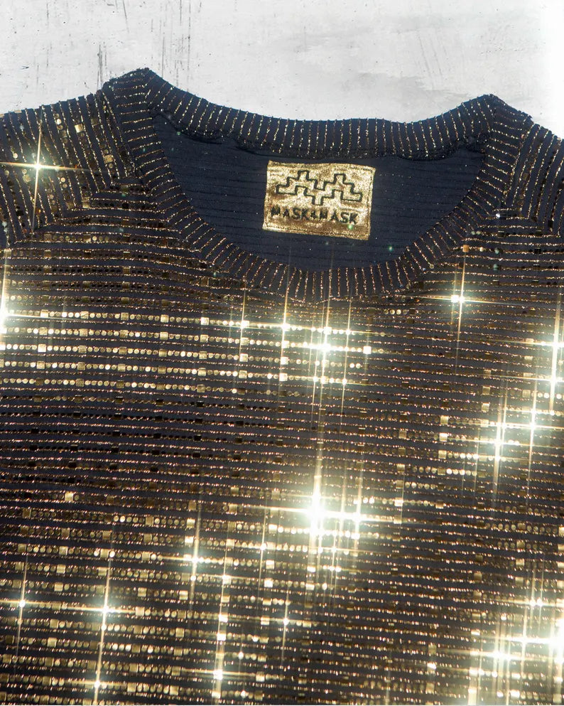 Men's Gold Shirt | Gold Sequin Sparkle T-Shirt - Men's  Glitter Shirt | Disco Rave Party