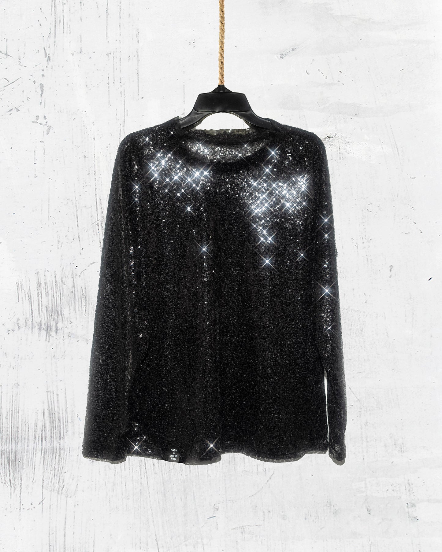Redefine Elegance with Our Men's Black Sequin Shirt – Long Sleeves Edition