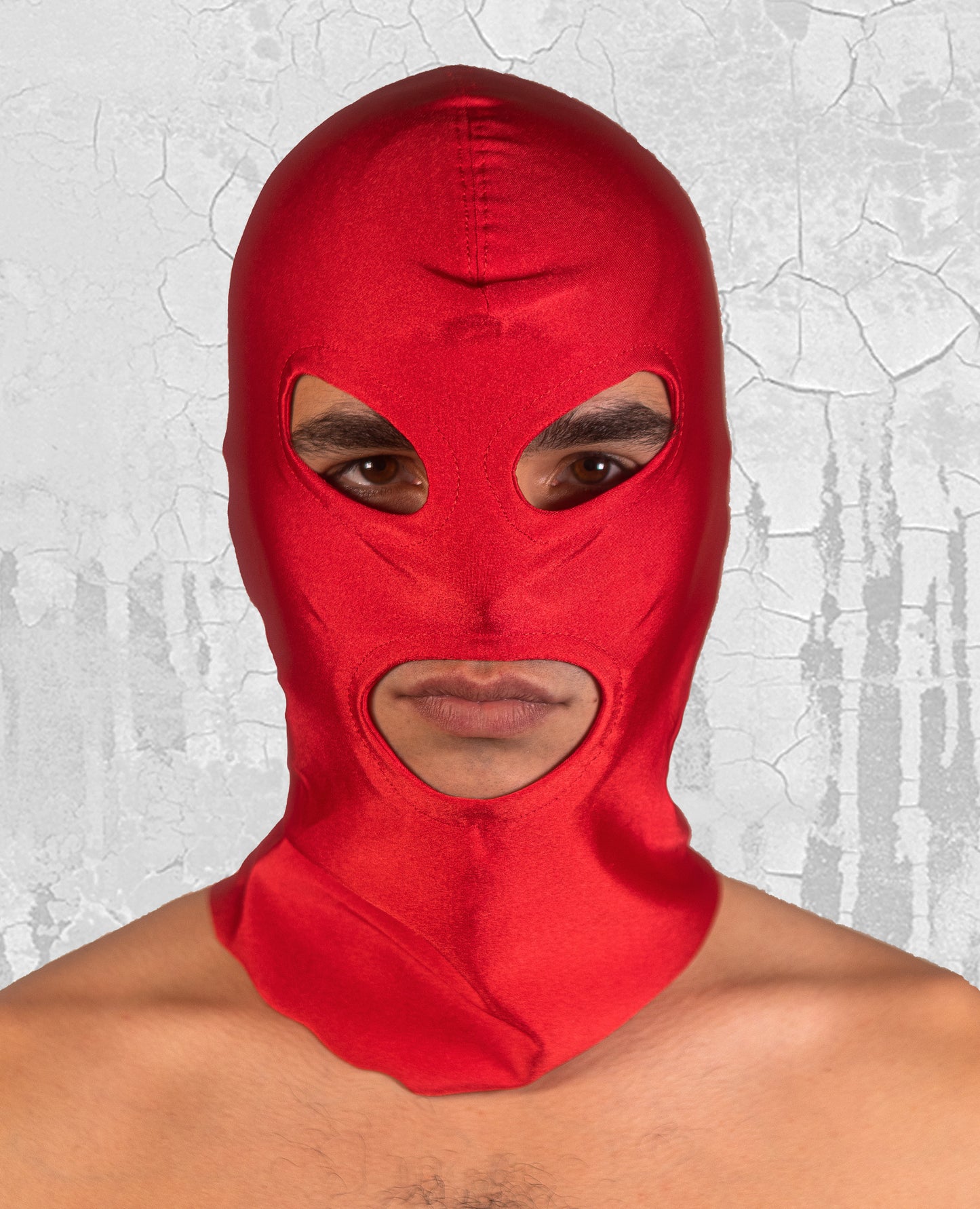 Red Mask | Unisex Adult Eyes & Mouth Open Headgear | 019