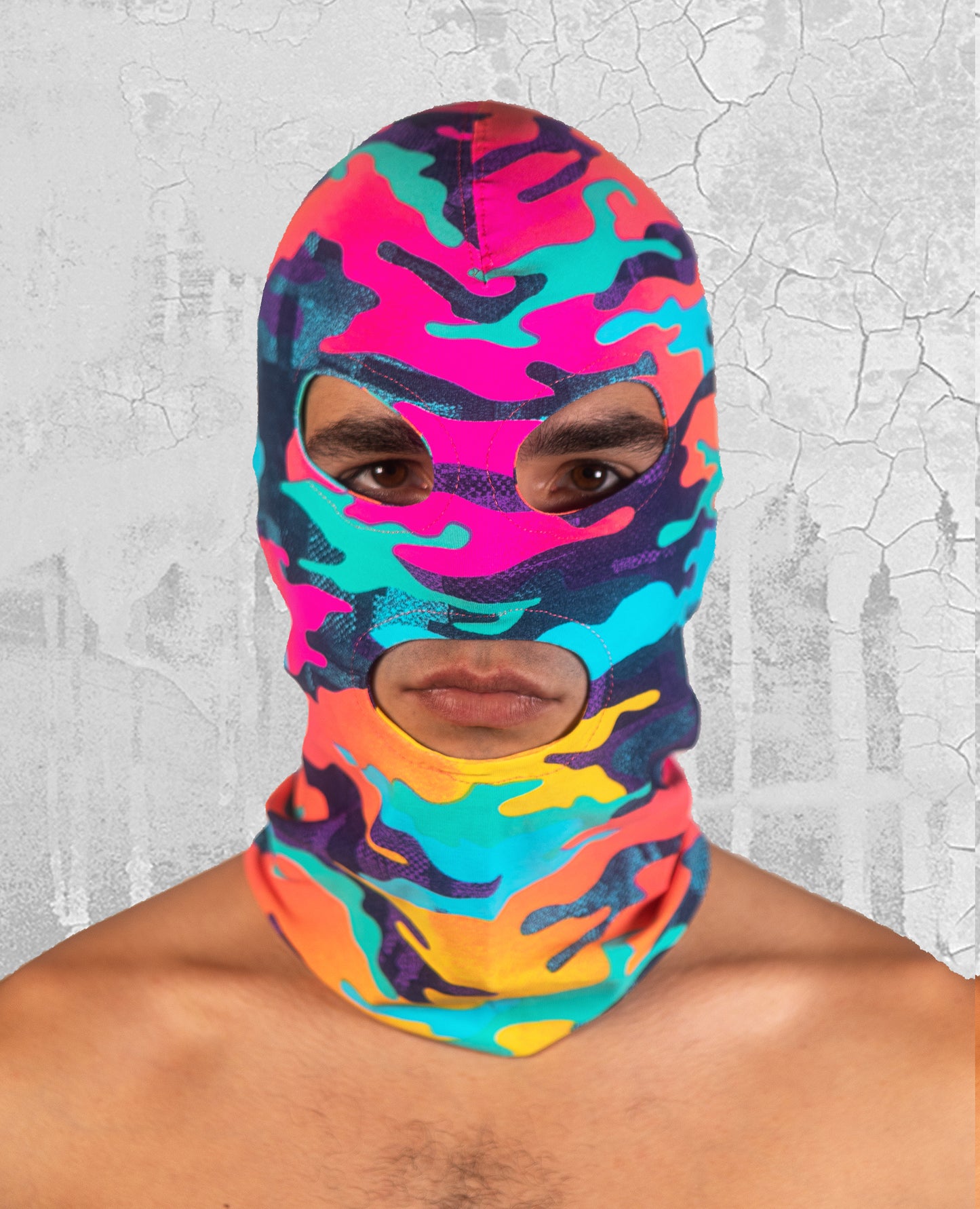 Unisex Adult Eyes & Mouth Open Headgear Mask | Color Pattern | 007