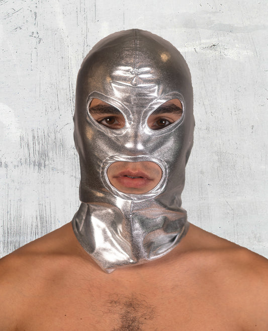 Silver MASK | Unisex Adult Eyes & Mouth Open Headgear | 011