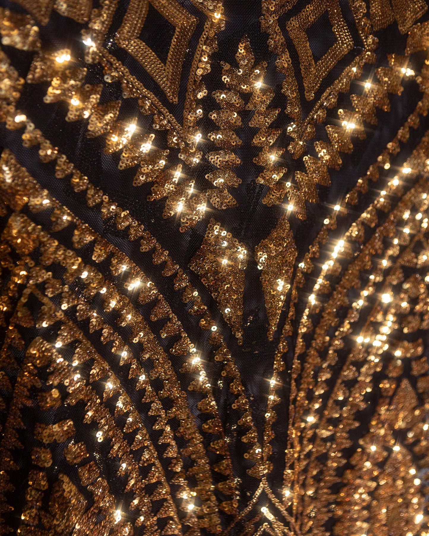 Men's Shiny Golden Sequins Shirt Active