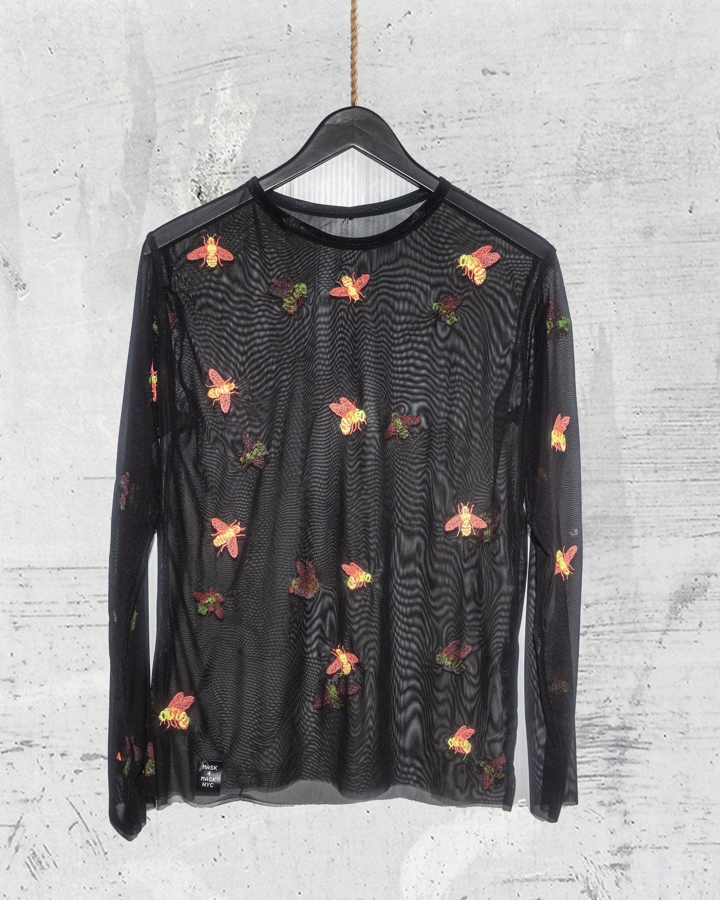 Men's Mesh Bee's Embroidery Shirt