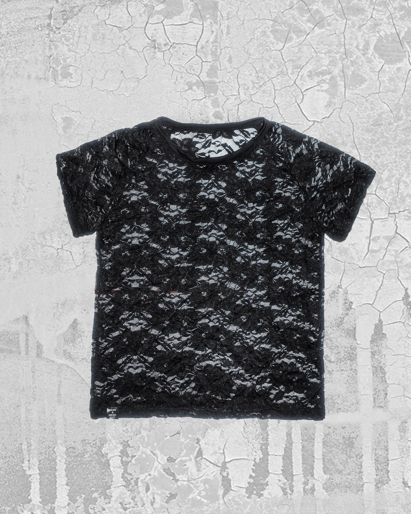 Men's Lace Black Modern Shirt