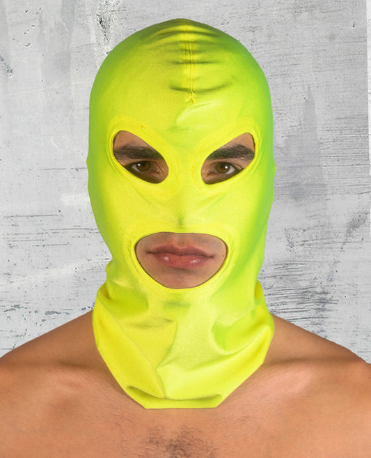 Yellow Mask | Unisex Adult Eyes & Mouth Open Headgear | 020