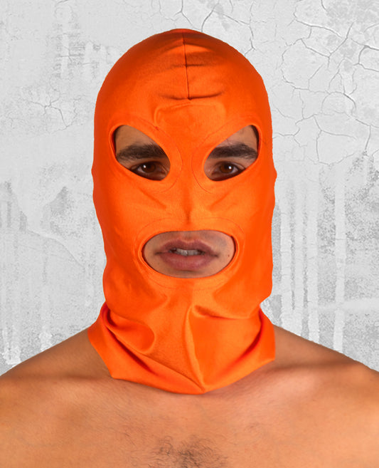 Orange Mask | Unisex Adult Eyes & Mouth Open Headgear | 016