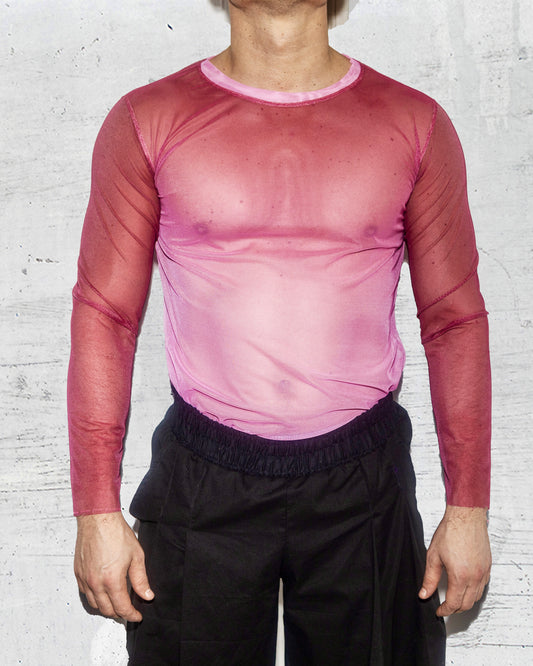 Men’s Gradient Mesh Shirt | Long sleeves